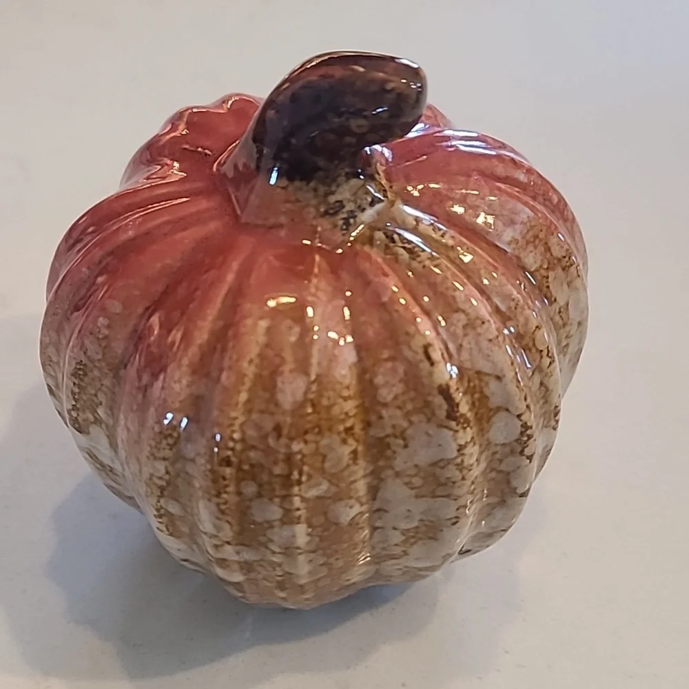 Pier 1 Mini Ceramic Fall Pumpkin